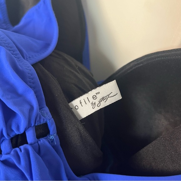 Profile By Gottex Cobalt Blue Tankini And Point Zero Bikini Skirt Bottoms - Picture 8 of 16